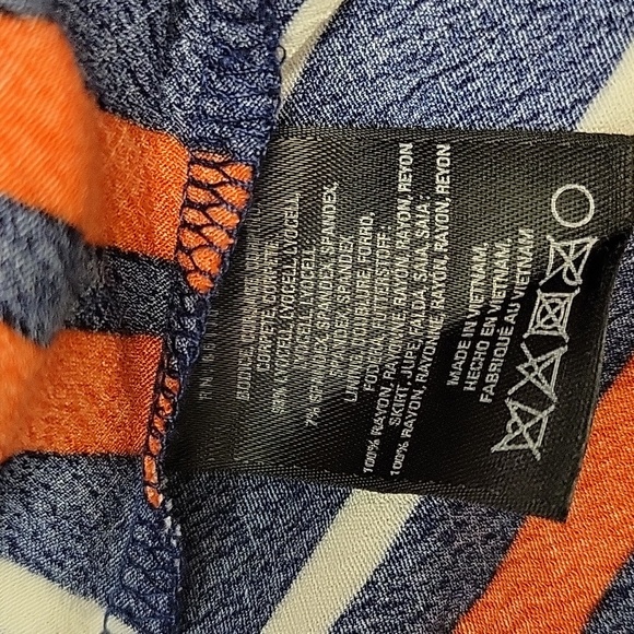 Maeve from Anthropologie asymmetrical dress women's sz medium NWOT red white blu - Picture 6 of 6